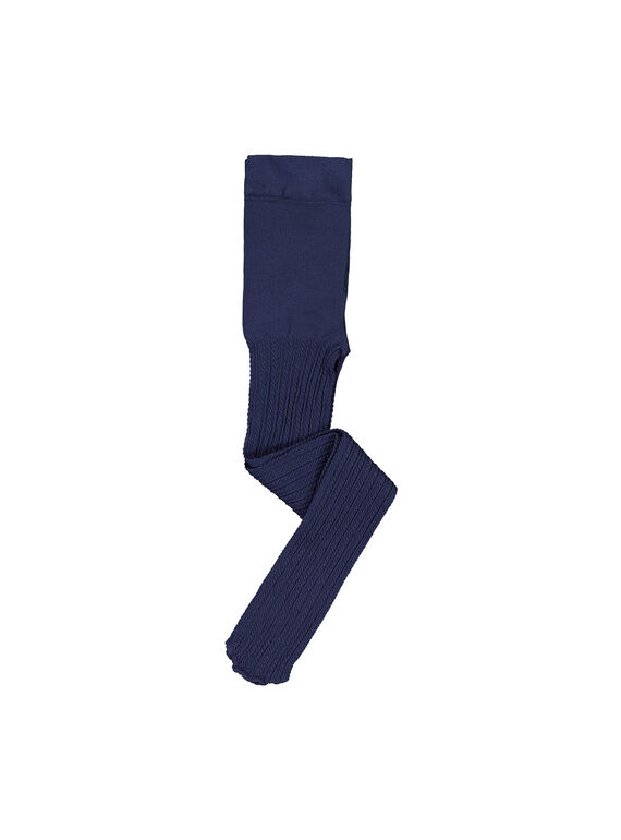 Marineblaue Fantasie-Strumpfhose für Mädchen FYAJOYCOL3 / 19SI01Y3COL703