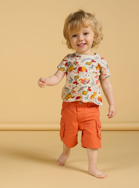 Baby Junge orangefarbene Shorts NUFLABER1 / 22SG10R2BER405