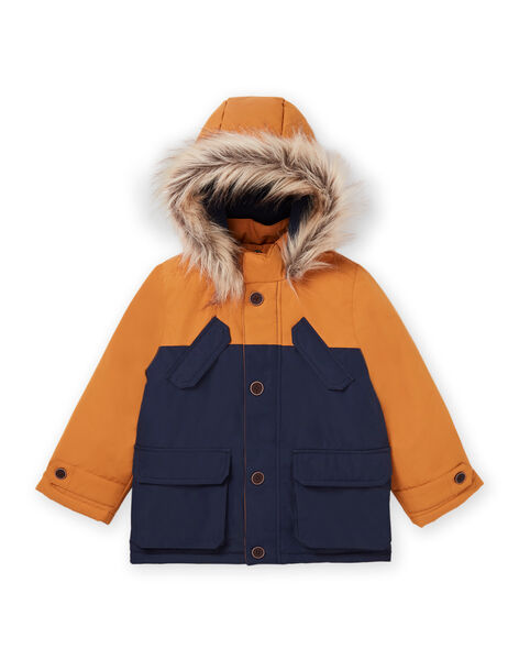 Zweifarbiger Kapuzenparka mit Pelzbesatz und Innenjacke POGROPAR2 / 22W902F1PAR804