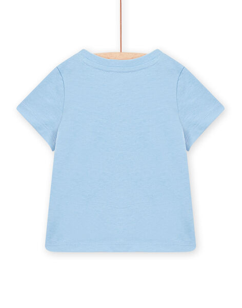 Baby Junge horizon blaues T-Shirt mit Tiermotiven NUSANTI2 / 22SG10S1TMC216
