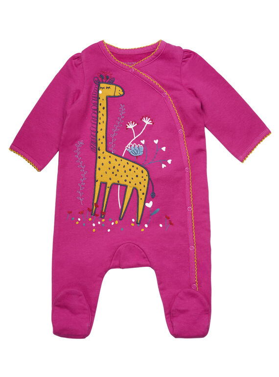 Rosa Fleece-Strampler Baby Mädchen GEFIGREGIR2 / 19WH13N2GRE304