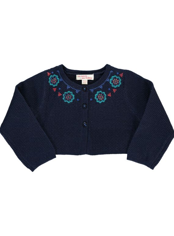 Baby girls' bolero cardigan DIBLECAR1 / 18WG0991CARC205