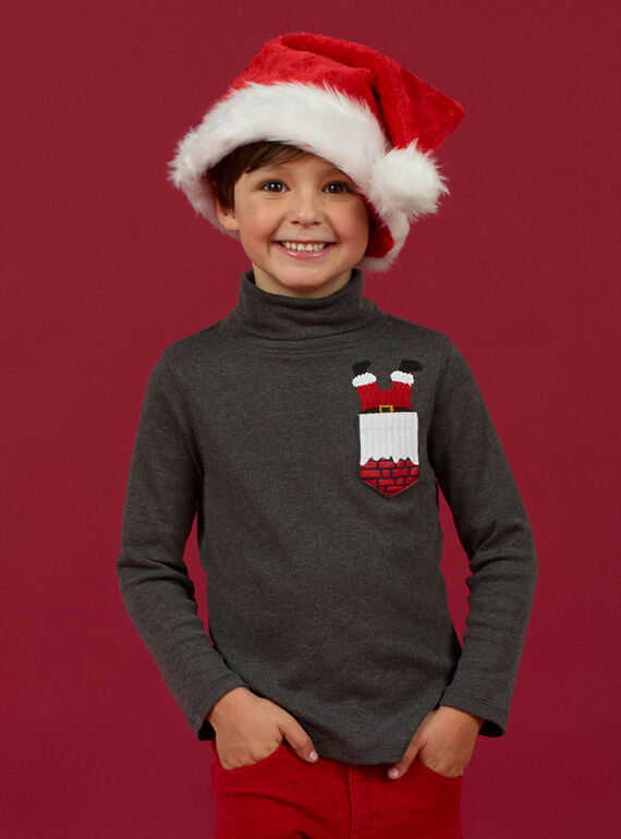 Grau melierte Weihnachtsunterhosen für Jungen MONOSOUP / 21W902Q1SPL944