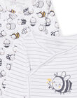 2er-Set weiße Bienen-Bodys für Jungen NOU1BOD2 / 22SF0442BDN000