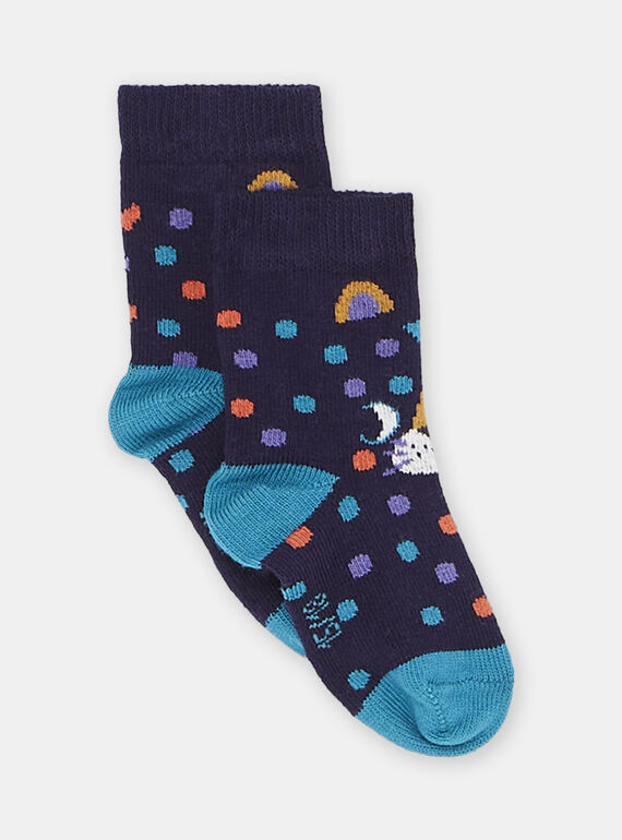 Violette Socken mit Pünktchenmuster, Baby, Jungen SYULINCHO / 23WI10B2SOQH701