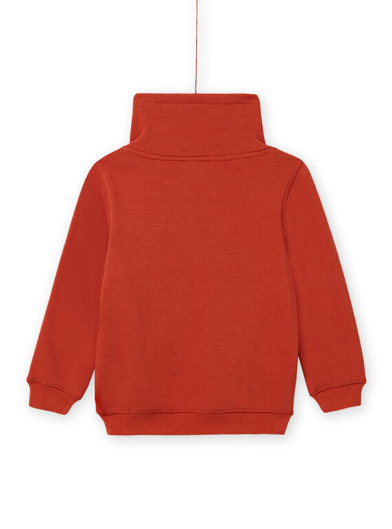 Oranges Sweatshirt für Jungen mit Flugzeugmotiv MOCOSWE / 21W902L1SWE408