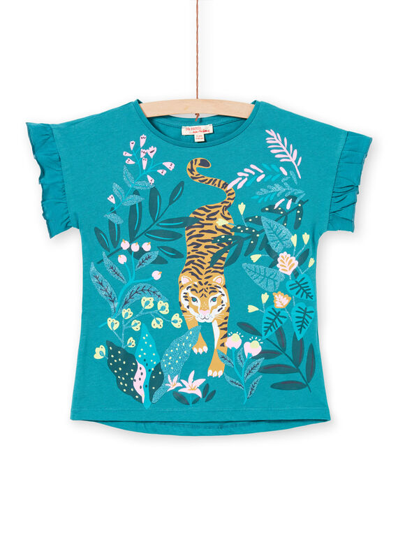Baby Mädchen blau Ente t-shirt LAVERTI2 / 21S901Q1TMCG621