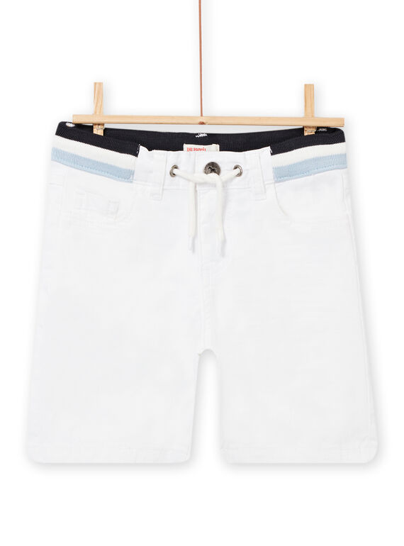 Kind Junge weiße Shorts NOSOBER2 / 22S902Q1BER000