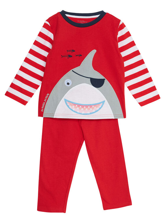 Roter Kinderpyjama aus Jersey für Jungen JEGOPYJMAR / 20SH1226PYJ505