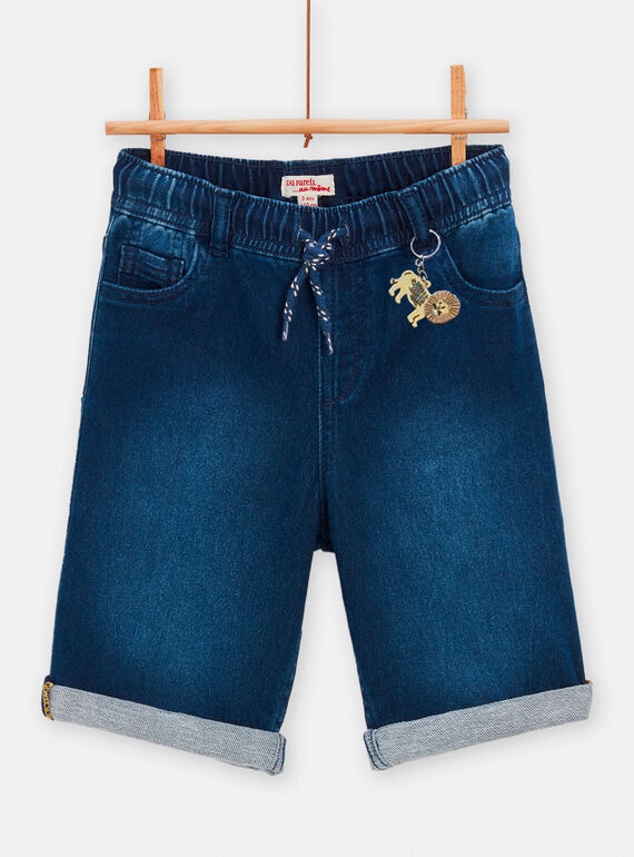 Denim-Bermuda-Shorts mit Löwen-Schlüsselanhänger für Jungen TOCRIBER / 24S902L1BERP274