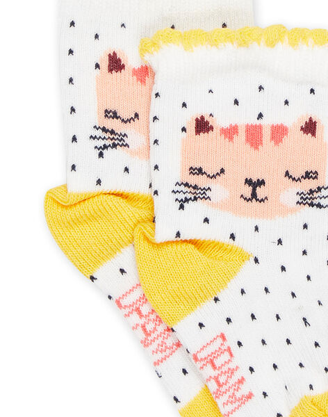 Socken mit Tupfen und Katzenmotiv PYICISOQ / 22WI09M1SOQ001