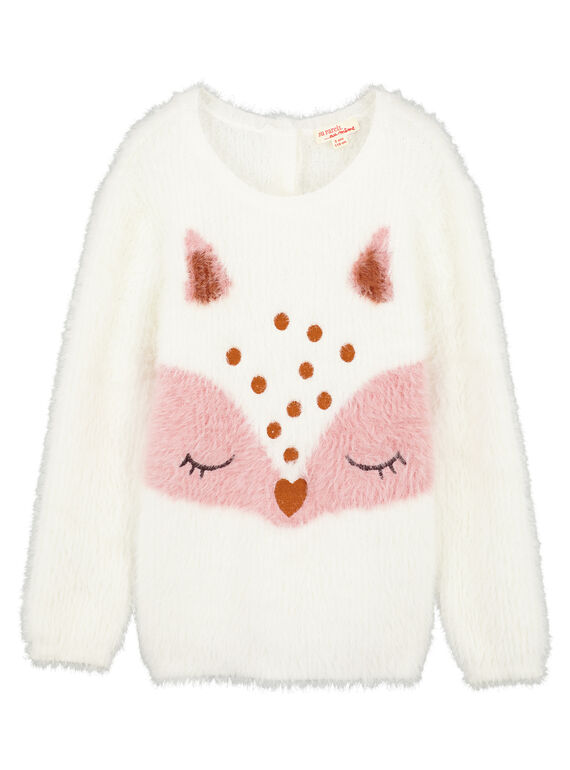 Naturweißer Pullover GAJAUPULL / 19W901H1PUL001