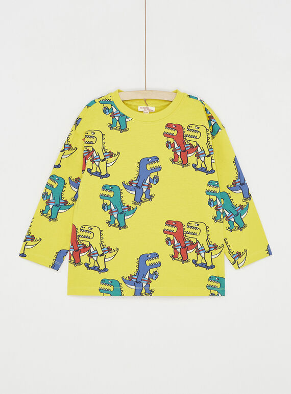 Gelbes Dinosaurier-T-Shirt SOLINTEE2 / 23W902H1TML117