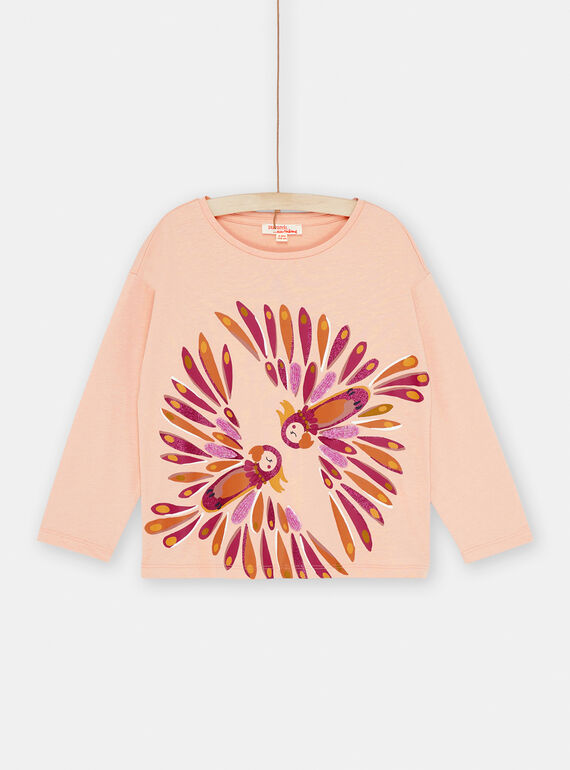 Rosa T-Shirt mit Wellensittich-Animation SACOUTEE4 / 23W901L4TMLD329