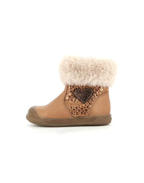 Light brown HIGH BOOTS BOPY® PIBOTTCOEUR / 22XK3792D10804