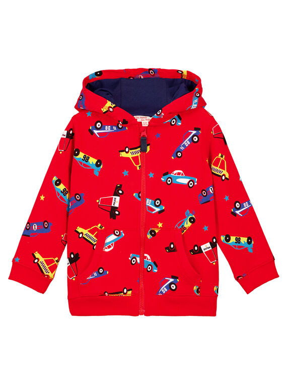 Rote Molton-Jacke mit Print GOSANGIL2 / 19W902C1GIL505