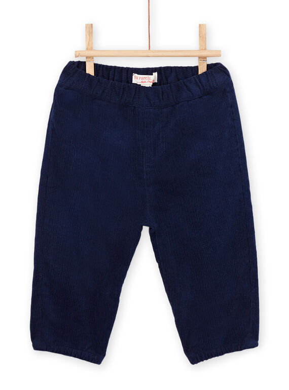Marineblaue Hose aus geripptem Samt PUJOPAN3 / 22WG10D3PAN070