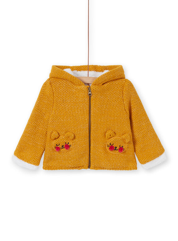 Baby Mädchen gelb stricken Jacke KIREVEST / 20WG09J1VES107