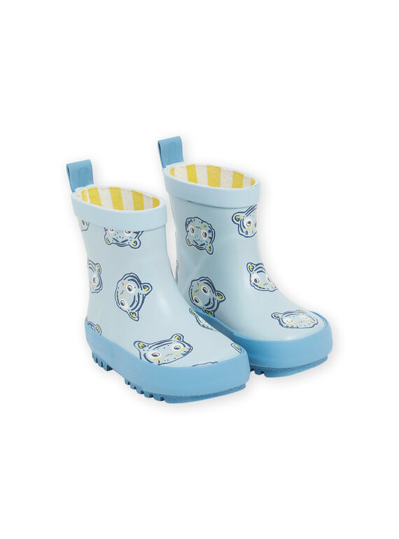Blaue Gummistiefel mit Katzenprint RUPLUITIGR / 23KK3812D0CC218