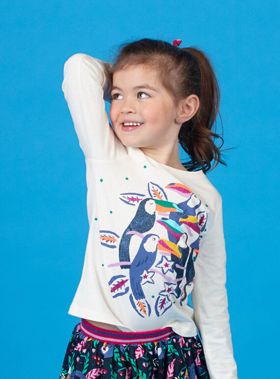 Langarm-T-Shirt mit Tukan-Druck LANAUTEE2 / 21S901P2TML001