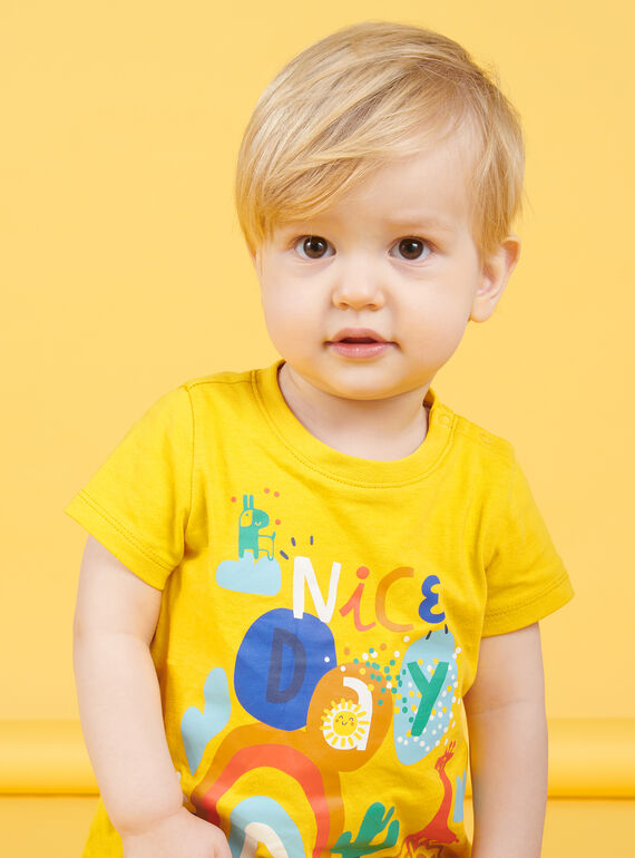 Baby Junge Gelbes Fantasy T-Shirt NULUTI1 / 22SG10P1TMC106