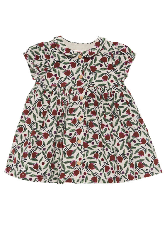 Bedrucktes Samtkleid für Babys Mädchen GIBRUROB3 / 19WG09K3ROB007