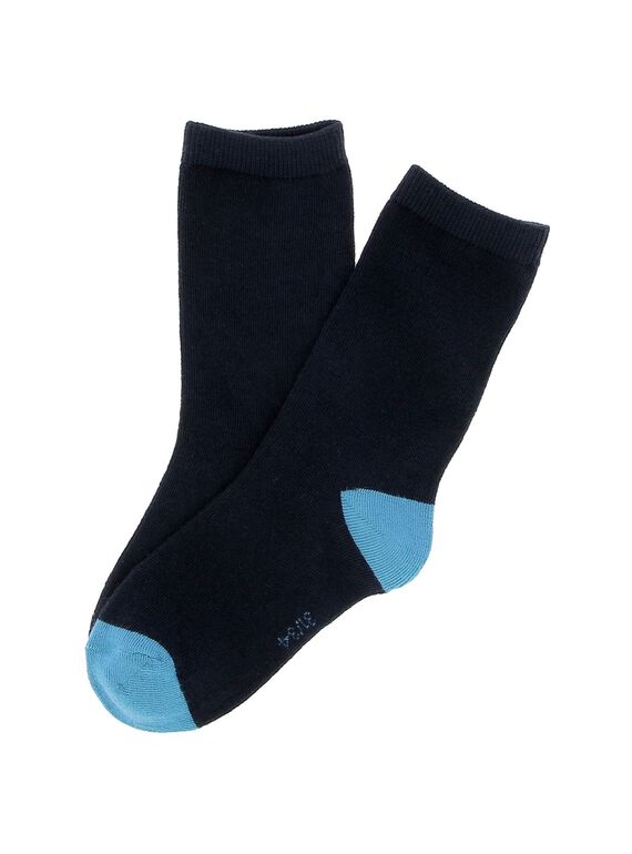 Boys' two-tone mid length socks DYOJOCHO8A / 18WI02J5SOQ717