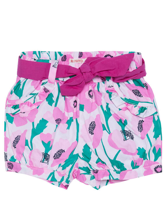 Bedruckte Baby-Ballonshorts für Mädchen JIPOESHO / 20SG09G1SHO301