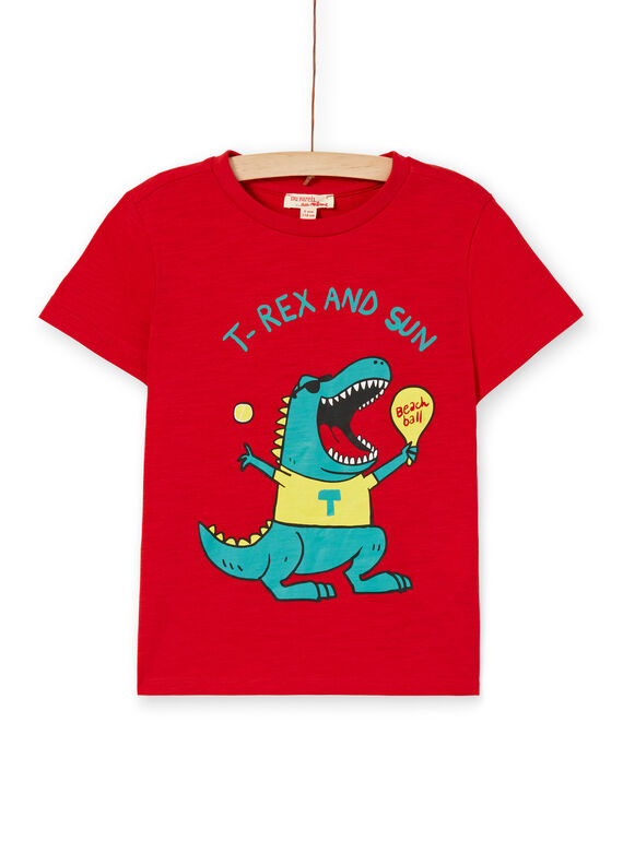 Rotes Baumwoll-T-Shirt für Jungen LOJOTI4 / 21S90232TMC050