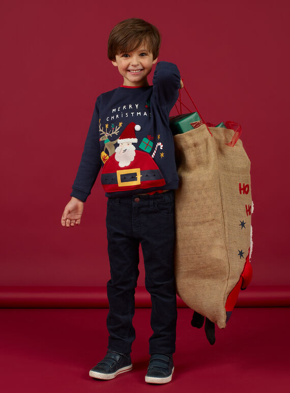 Weihnachtskapuze für Kind Junge aus Jute MYONOHOT / 21WI02Q1ACD009