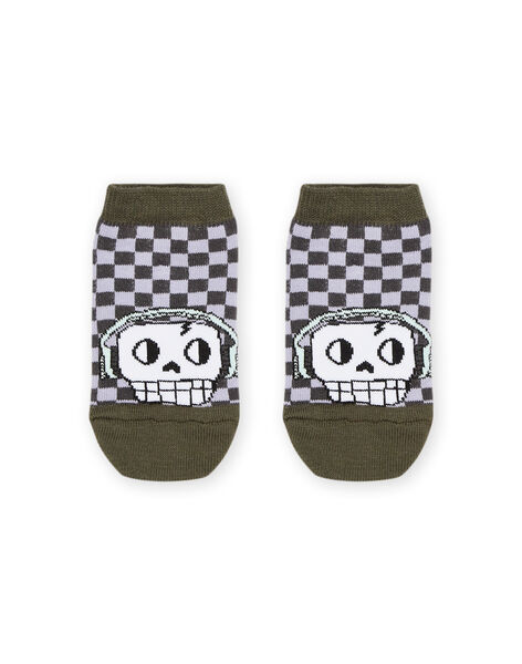 Socken mit Schachbrettmuster und Totenkopfaufdruck PYOKASOQ / 22WI02L1SOQJ900