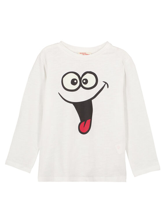 Rundhals-T-Shirt mit langen Ärmeln Ecru GOJOTISLU2 / 19W90245D32001
