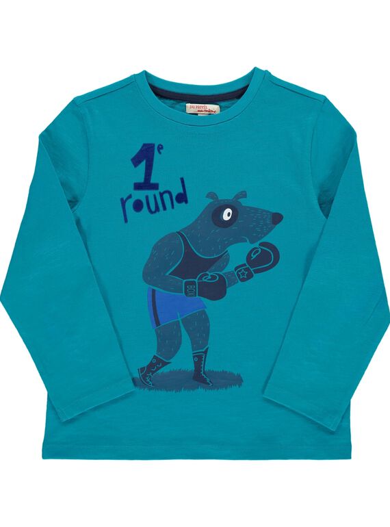 Boys' long-sleeved boxing T-shirt DOTRITEE5 / 18W902D5TMLC217