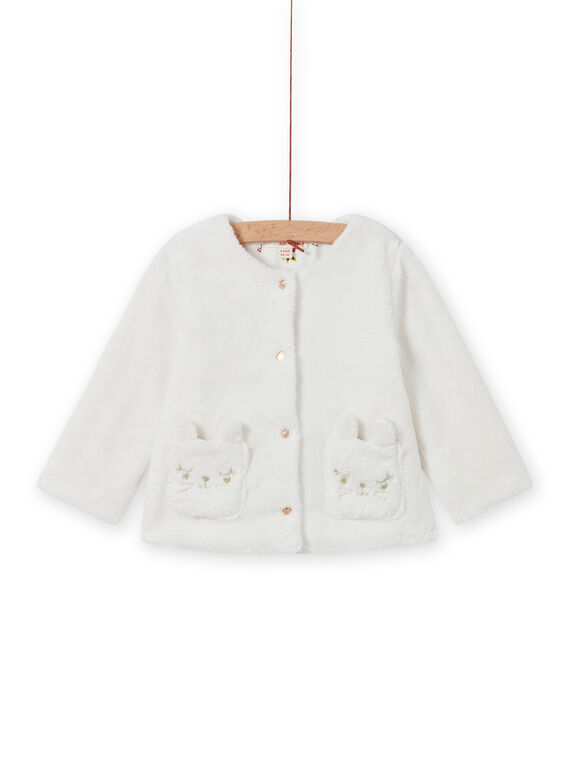 Baby Mädchen Ecru Reversible Strickjacke MIJOCAR1 / 21WG0911CAR001