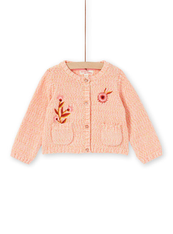 Rosa Baby Mädchen Strickweste LINAUCAR2 / 21SG09L1CAR318