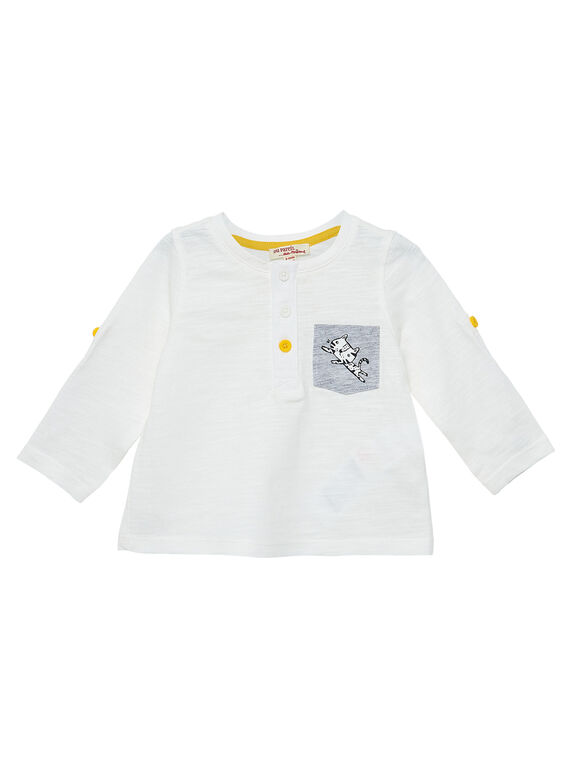 Naturweißes langärmeliges T-Shirt JUJOTUN4 / 20SG1044TML001