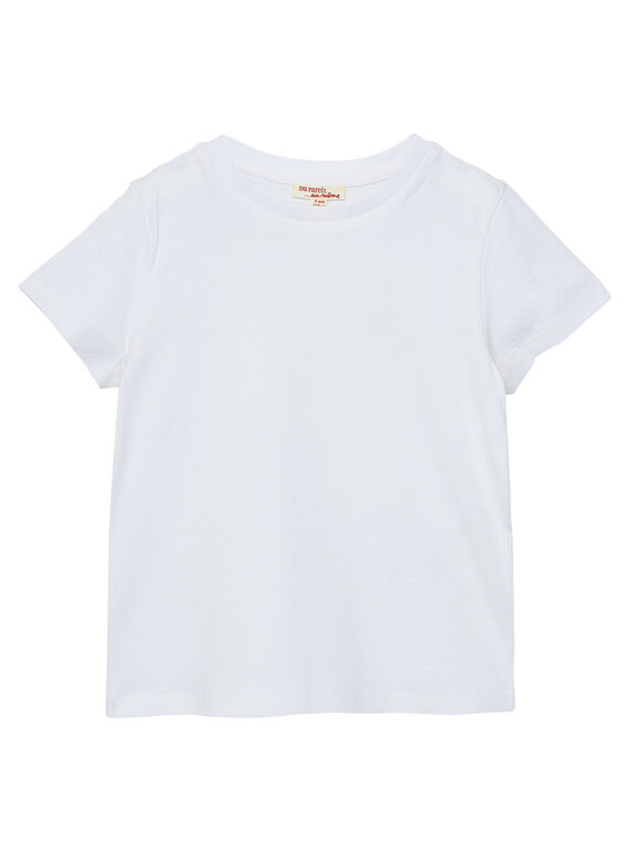 Einfarbig weißes, kurzärmeliges T-Shirt für Jungen JOESTI1 / 20S90262D31000