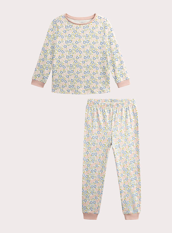 Pyjama mit Blumendruck für Mädchen  VEFAPYJFLO / 24WH1175PYJ001