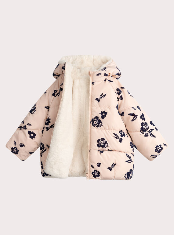 Rosa reversible Daunenjacke aus Kunstpelz für Mädchen  VAFURDOUNE / 24W901E2D3ED329