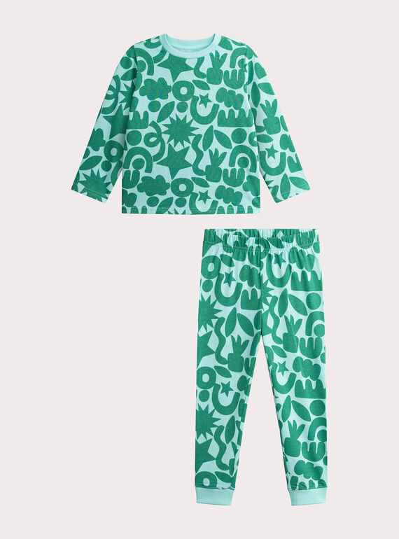 Pyjama mit modischem Motiv für Mädchen oder Jungen  VEGOPYJMIX4 / 24WH1262PYJC216