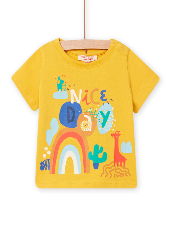 Baby Junge Gelbes Fantasy T-Shirt NULUTI1 / 22SG10P1TMC106