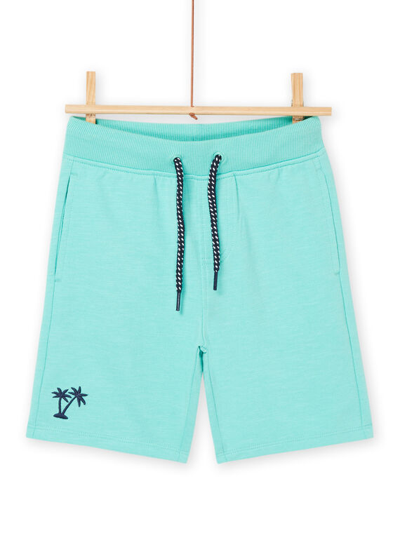 Türkisfarbene Bermuda-Shorts aus Molton ROJOBER3 / 23S90297BERC200
