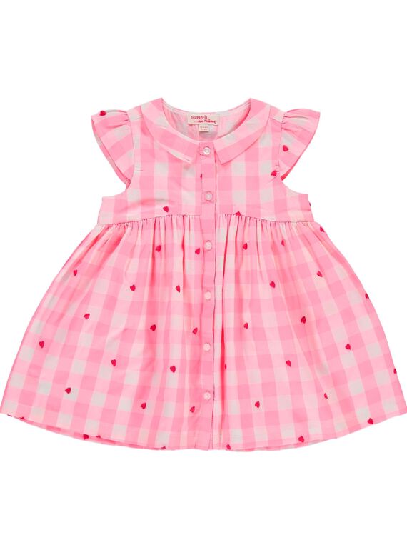 Baby girls' checked dress CIHOROB3 / 18SG09E2ROB099