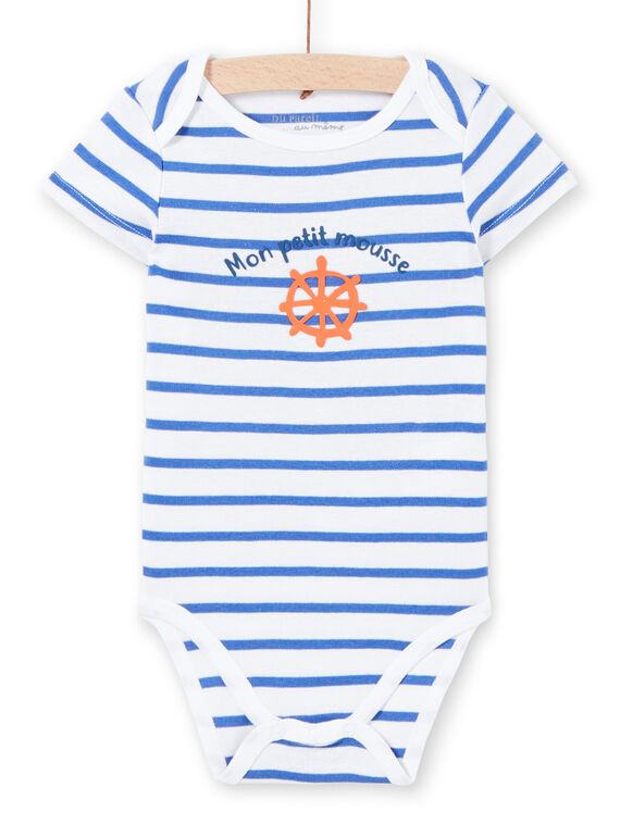 Weißer Baby-Jungen-Druck-Bodysuit LEGABODMOU / 21SH14G1BDL000