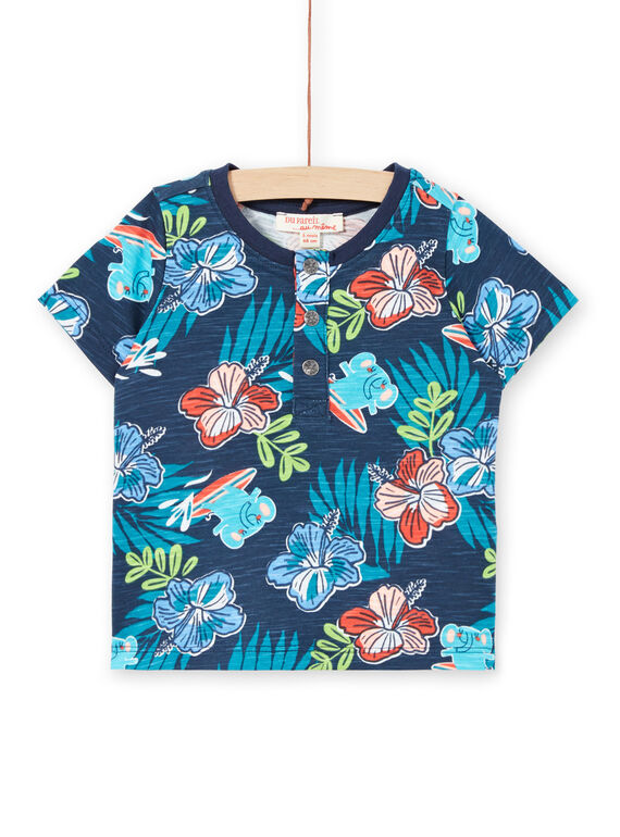 Kurzarm-T-Shirt Baby Junge blau LUBONTUN / 21SG10W1TMC717