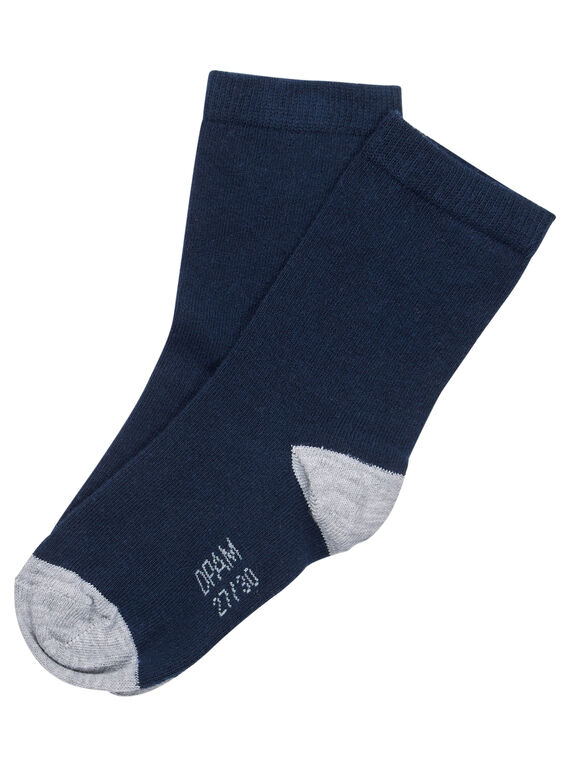 Marineblaue und graue Socken für Jungen JYOESCHO3 / 20SI0265SOQ070