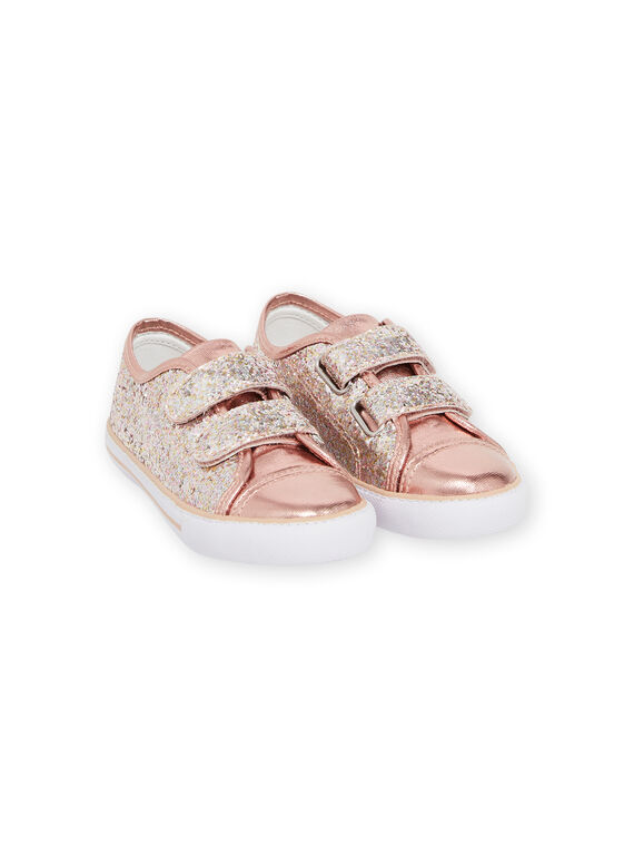 Rosa Pailletten-Sneakers Kind Mädchen NATOILGLITP / 22KK3598D16030