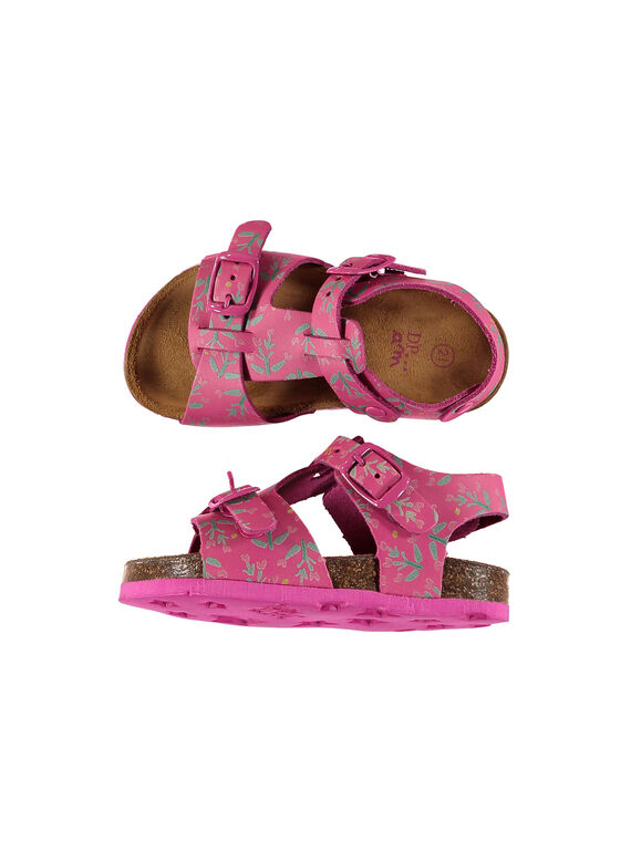 Sandalen aus Leder für draußen Babys Mädchen FBFNUPRINT / 19SK37D4D0E304
