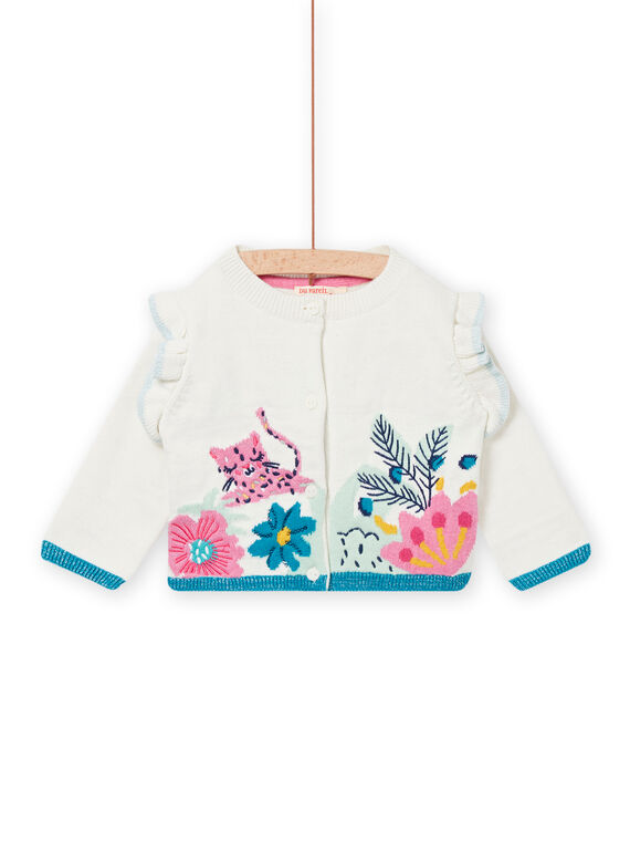 Baby Mädchen Ecru Strickjacke NIGACAR / 22SG09O1CAR001
