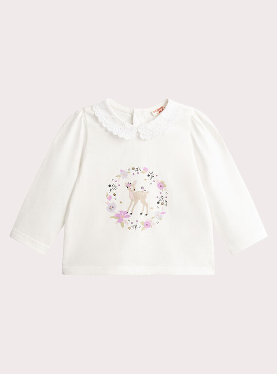 Bluse mit Rehmotiv für Baby-Mädchen VIPERBRA / 24WG09R1BRA001